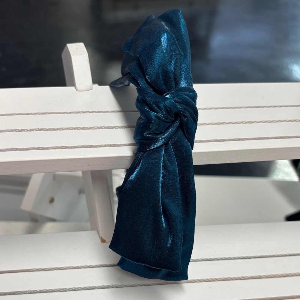 Elegant Teal Satin Headband